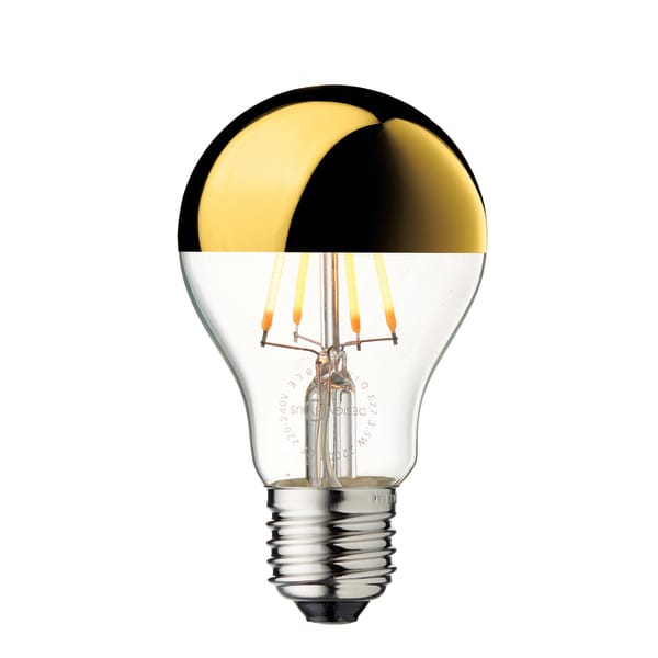 Tilfældig glødepære LED 3,5 W Ø60 cm - Crown-gold - Design By Us
