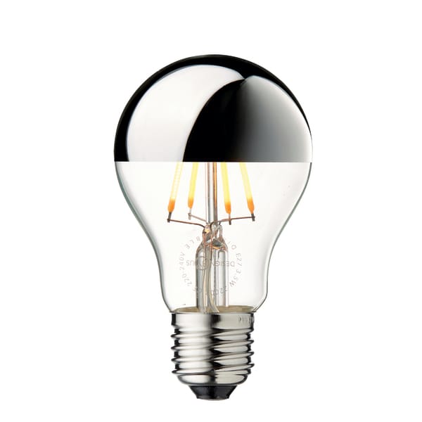 Tilfældig glødepære LED 3,5 W Ø60 cm - Crown-silver - Design By Us