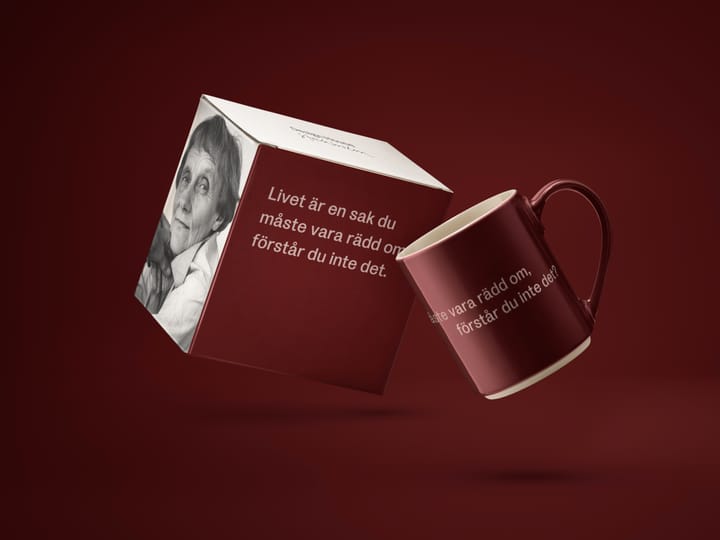 Astrid Lindgren krus 'Livet är en sak, Svensk tekst Design House Stockholm
