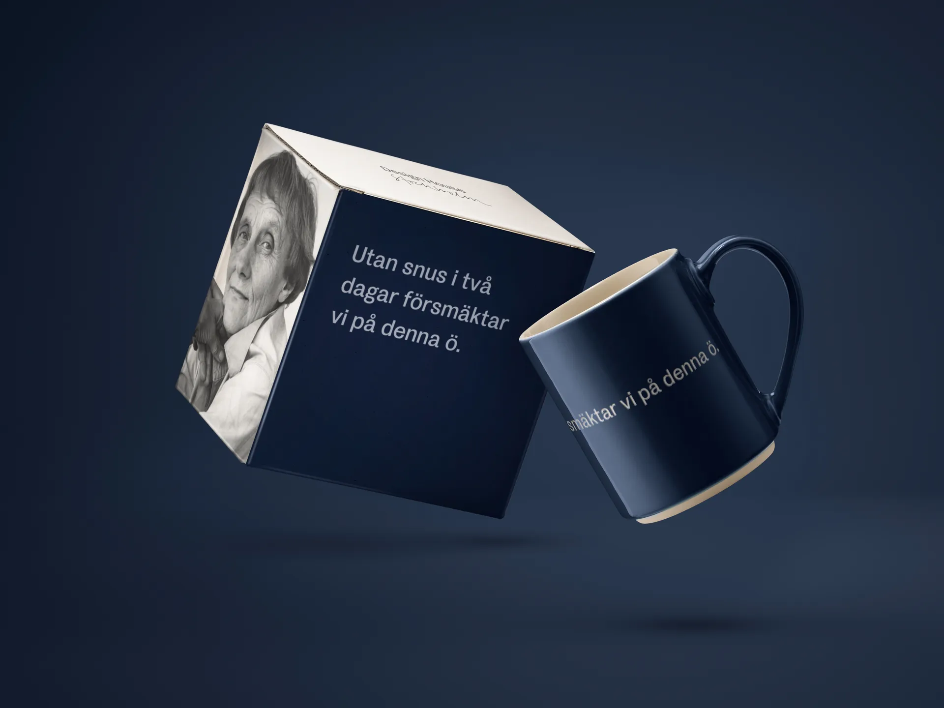 Astrid Lindgren krus , Utan snus, Svensk tekst Design House Stockholm
