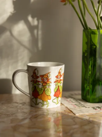 Nasturtium kop med håndtag 40 cl - White - Design House Stockholm