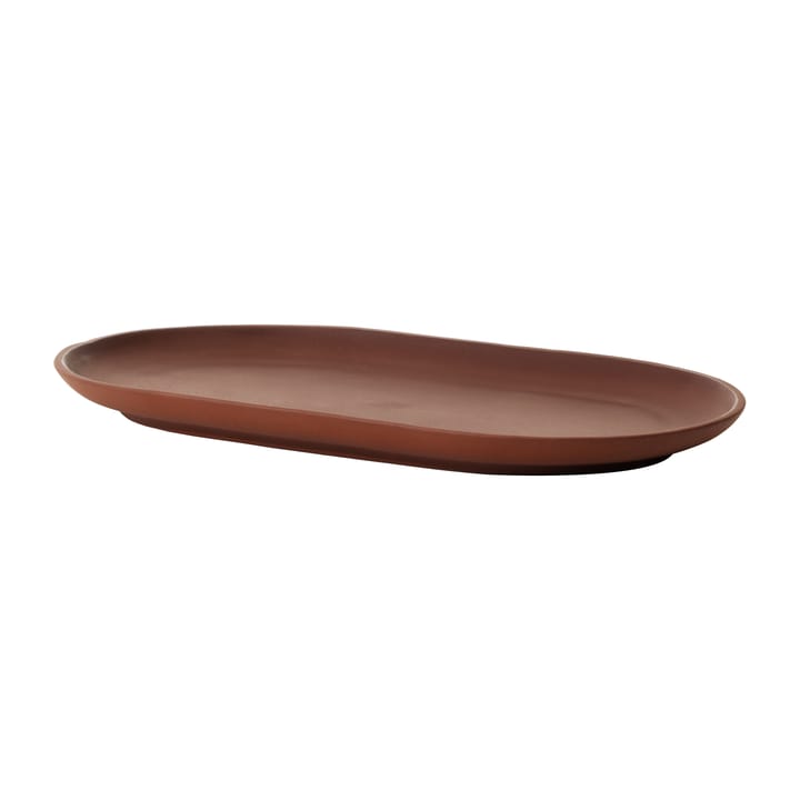 Sand tallerken oval 12,5x20 cm - Red clay - Design House Stockholm