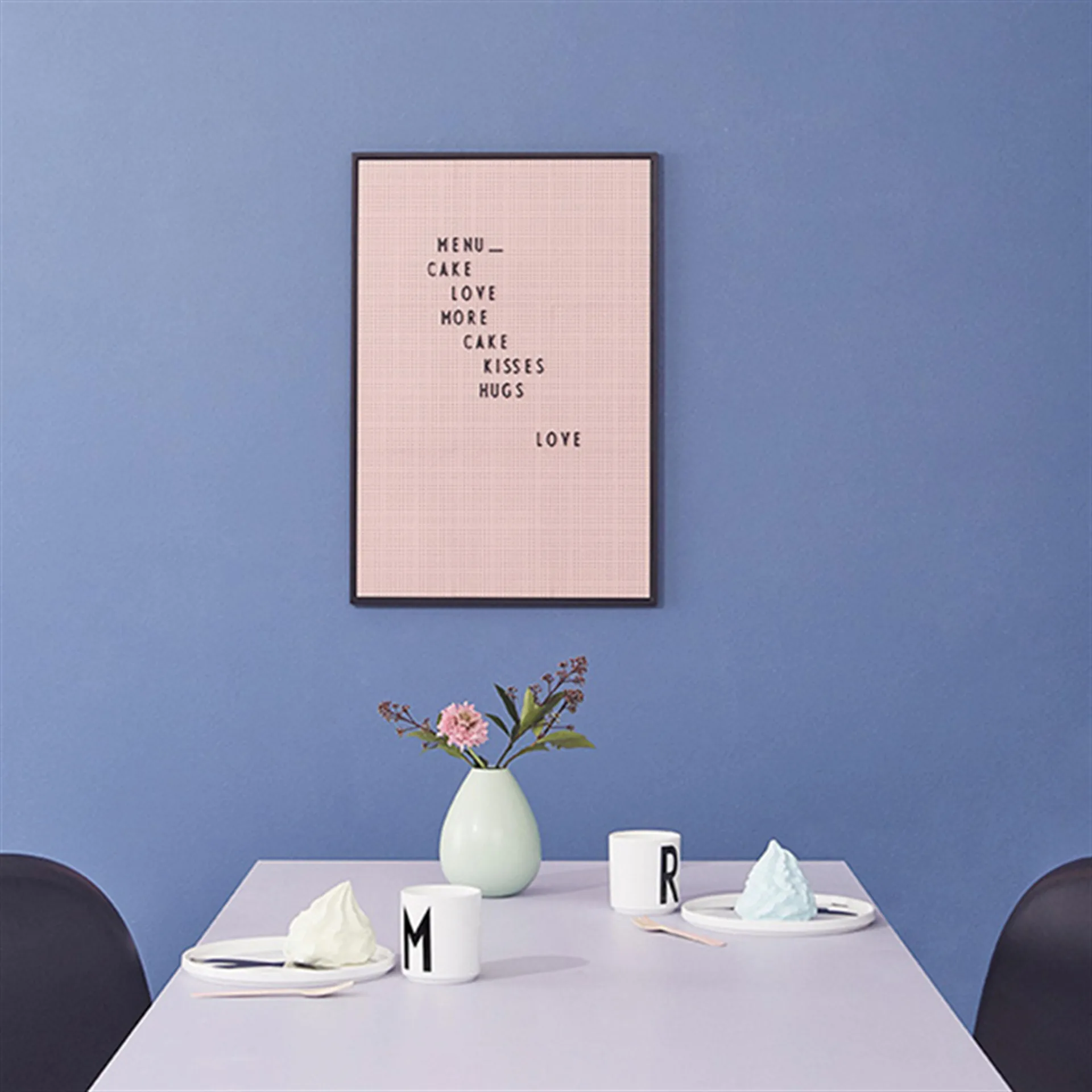 Design Letters bogstavtavle A2, Rosa Design Letters