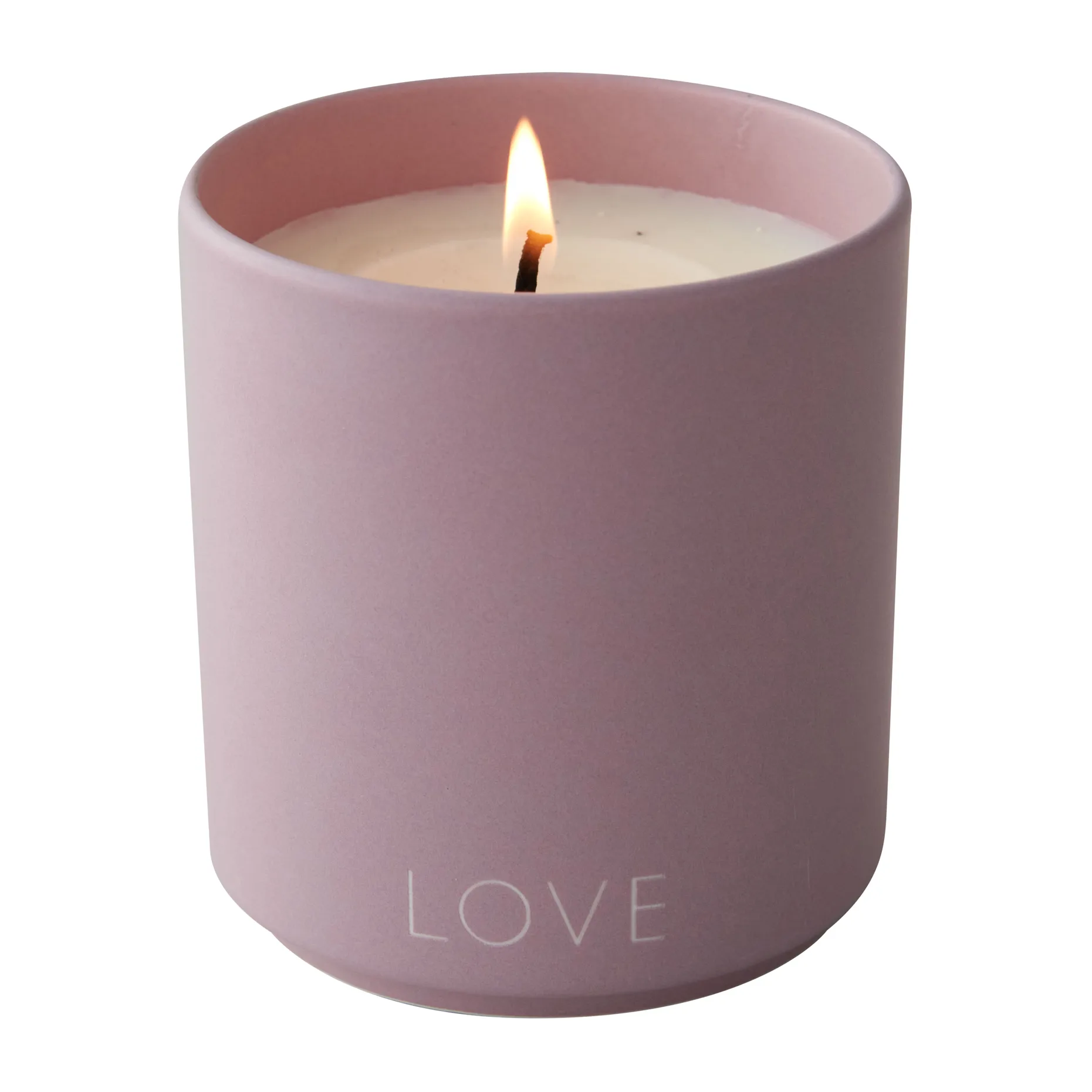 Design Letters duftlys Ø8 cm, Love/Lavender Design Letters
