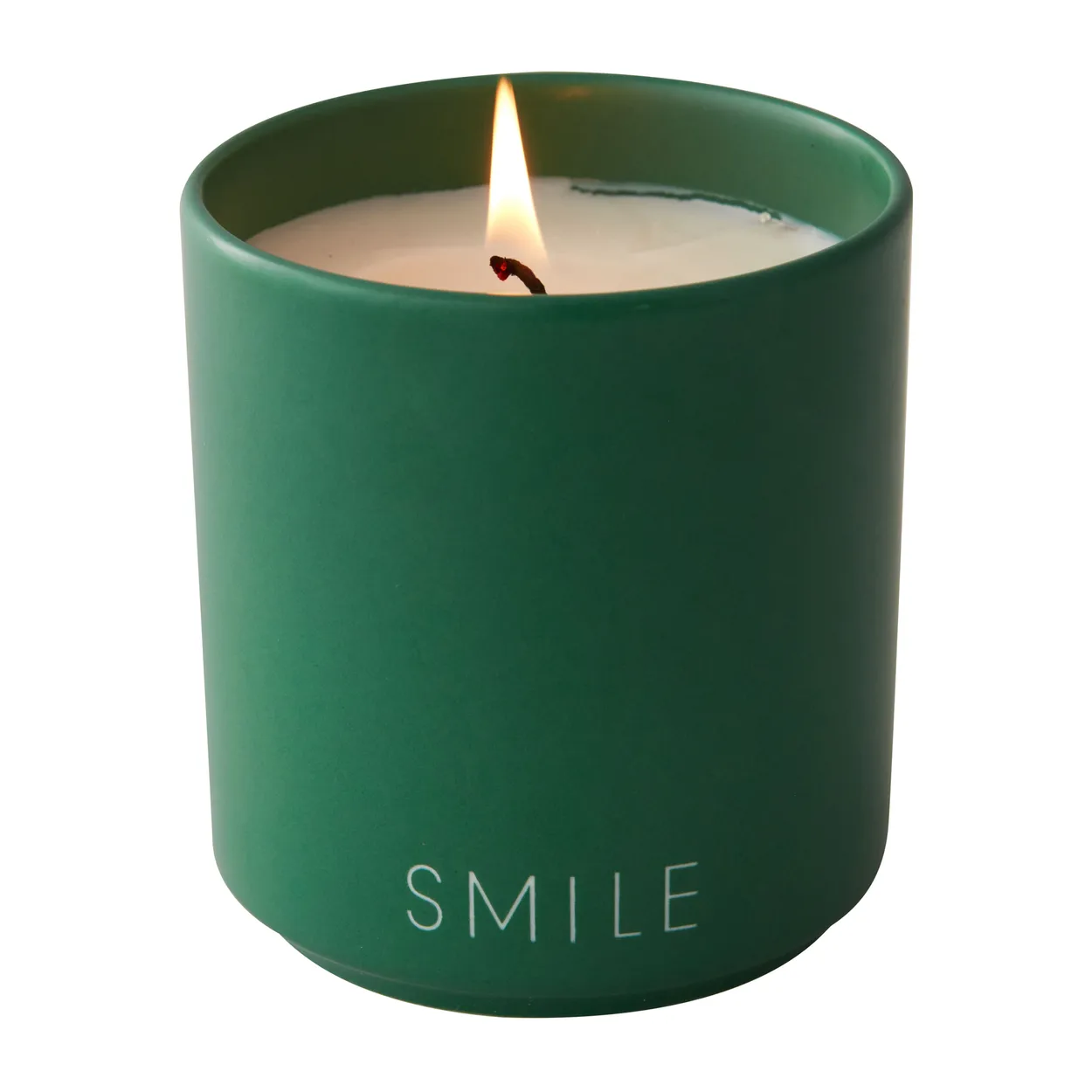 Design Letters Design Letters duftlys Ø8 cm Smile, grass green