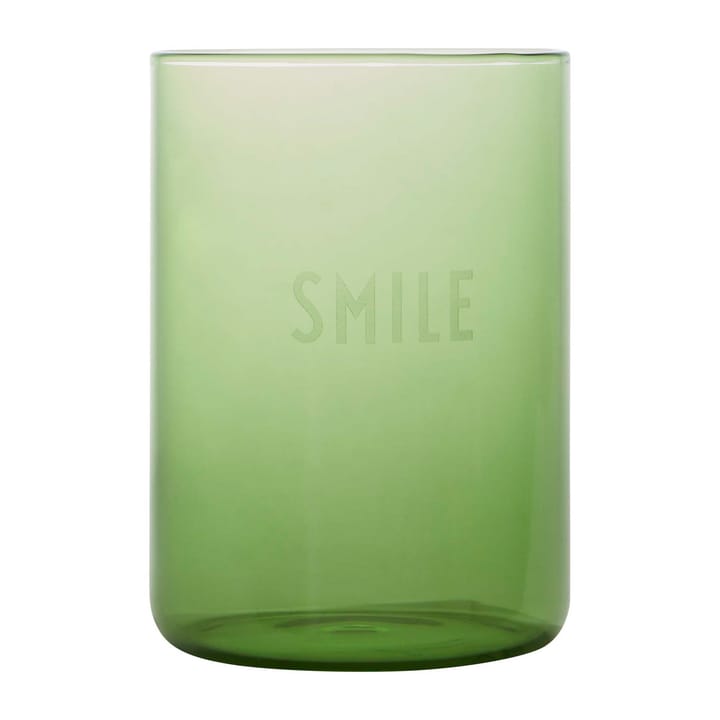 Design Letters favoritglas 35 cl, Smile/Green Design Letters