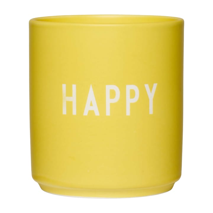 Design Letters favoritkop 25 cl, Happy/Yellow Design Letters