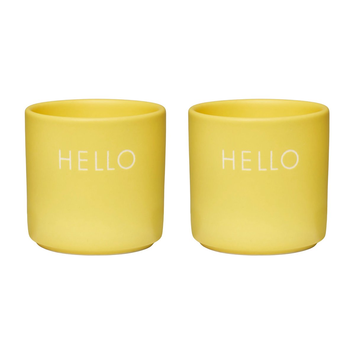 Design Letters Design Letters æggebæger 2-pak Hello/Yellow