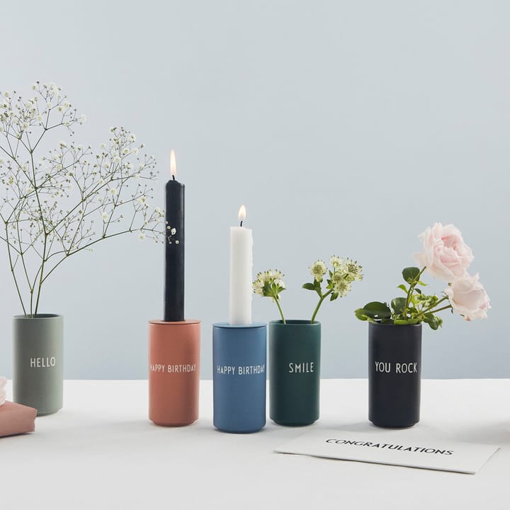Design Letters lysholder til vase & espressokop, Nude Design Letters