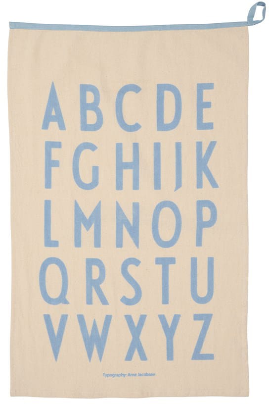 Design Letters Premium classic viskestykke 50x70cm - ABC-blå - Design Letters