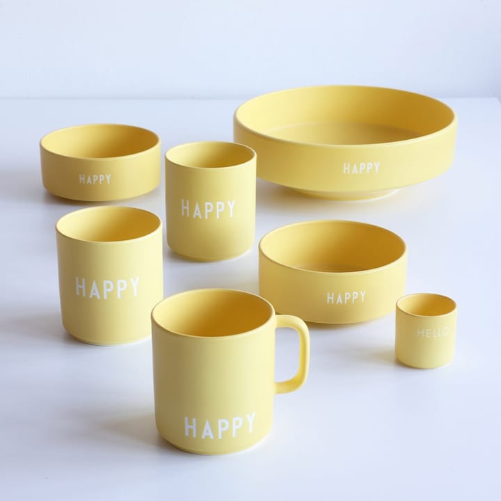 Design Letters slik skål Ø12 cm, Yellow Design Letters