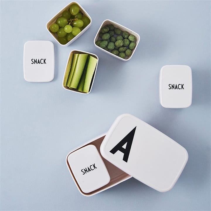 Design Letters snack box til madkasse, hvid Design Letters