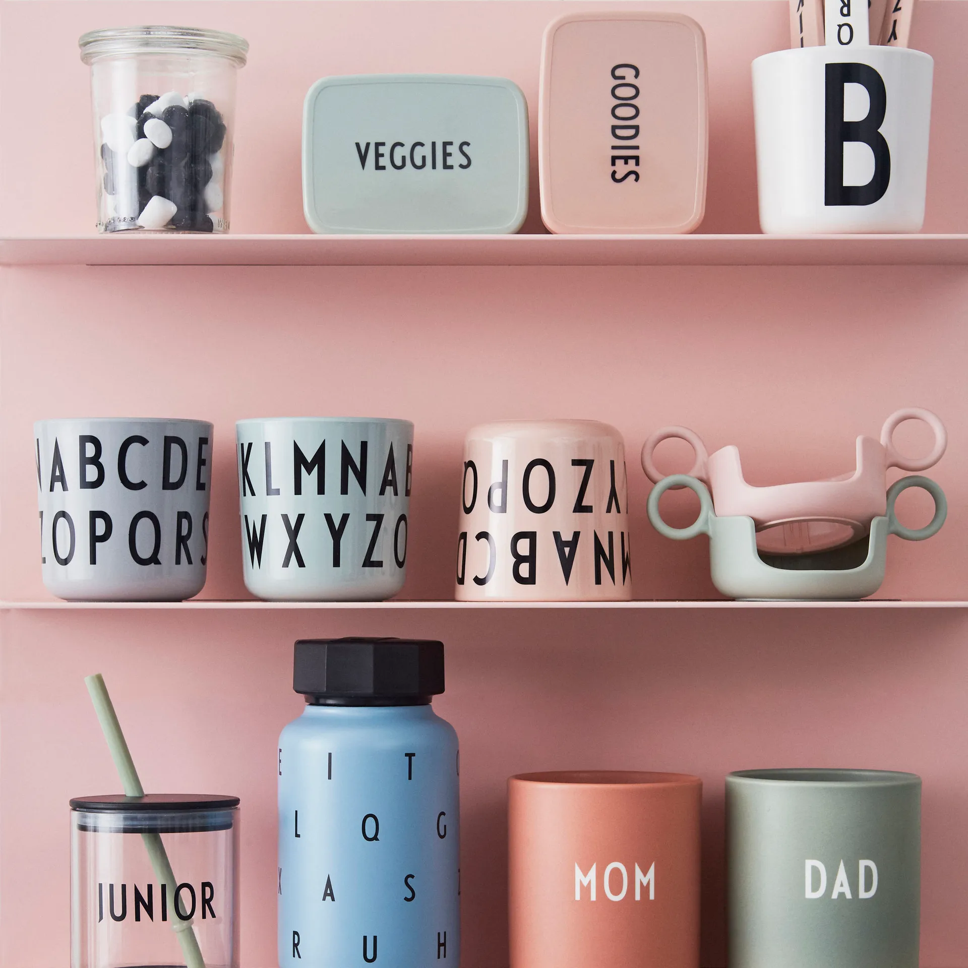 Design Letters snack box til madkasse, Nude Design Letters