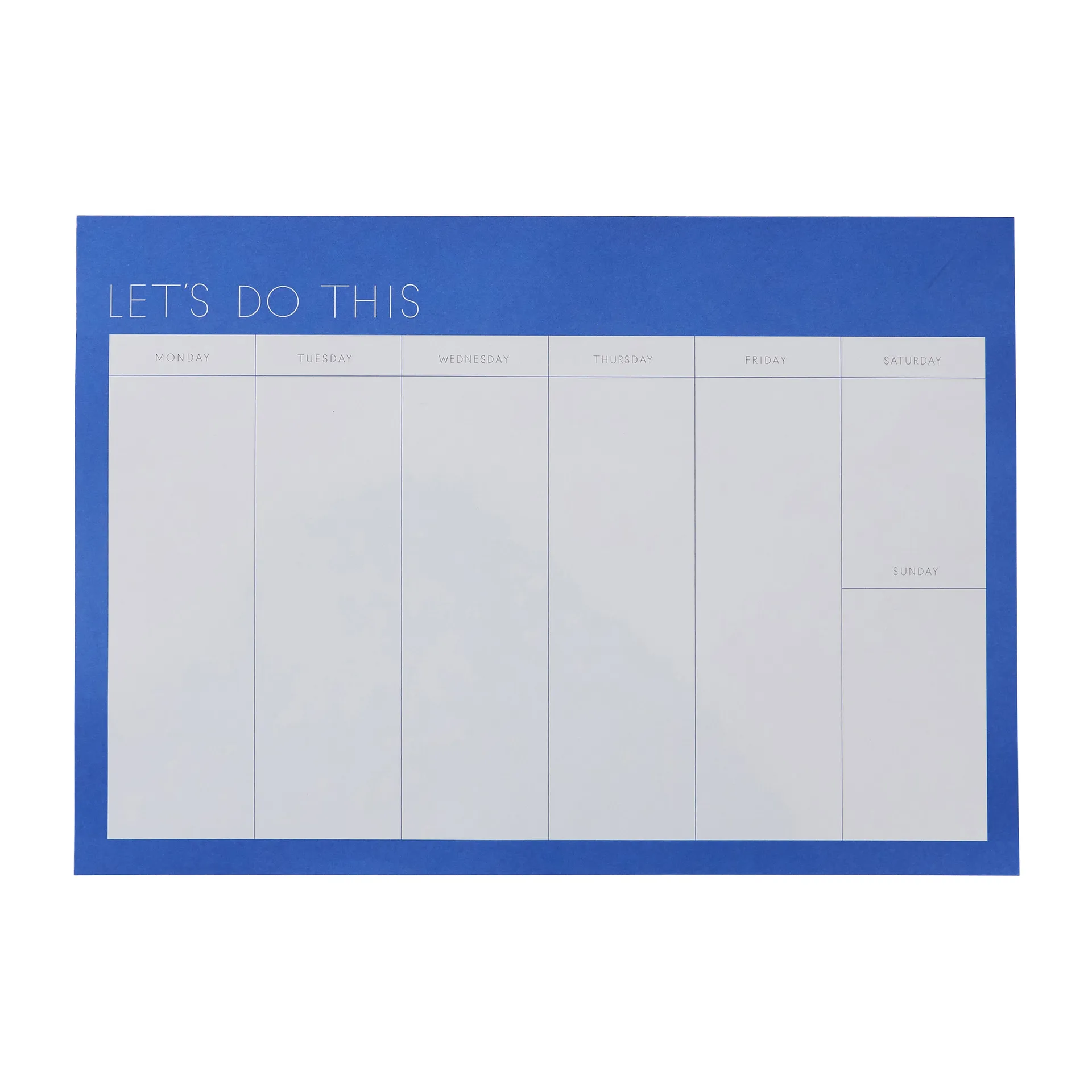 Design Letters ugekalender, Cobalt blue Design Letters