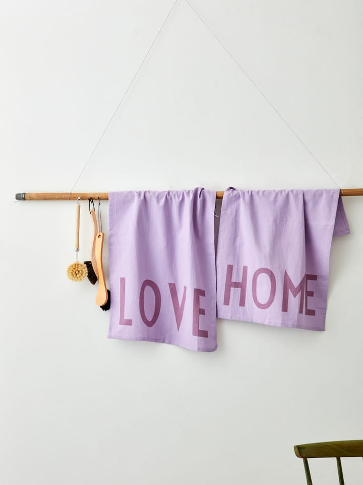 Design Letters viskestykke favorit 2 dele, Love/Home/Lavender Design Letters