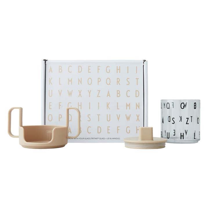 Grow with your cup kop, Beige Design Letters