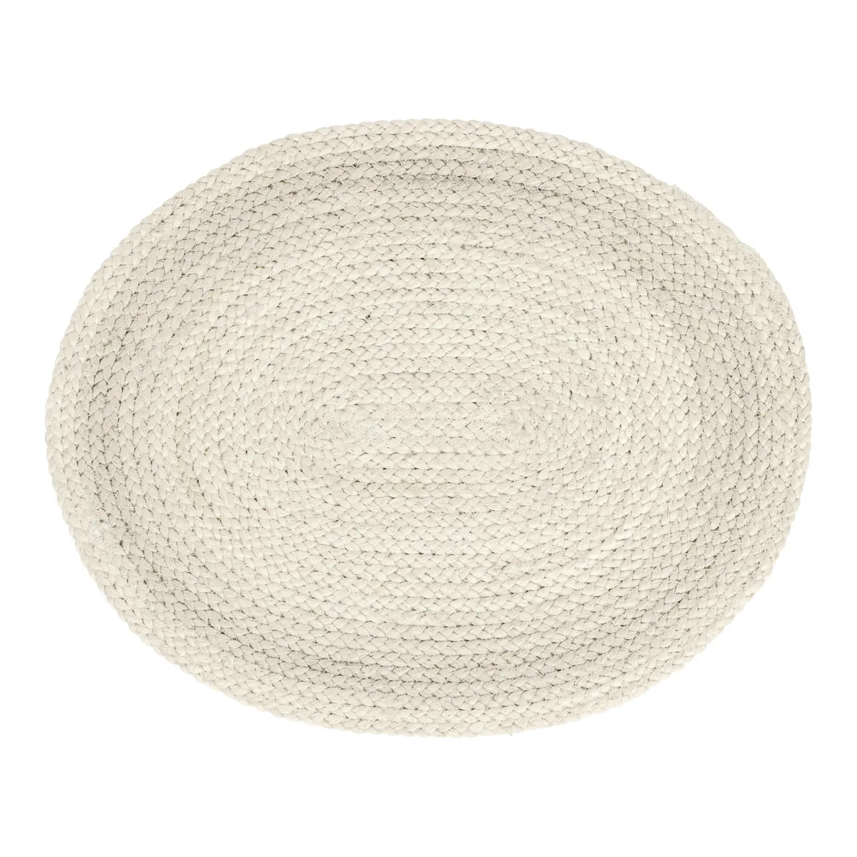 Dixie Braided dækkeserviet oval Ivory