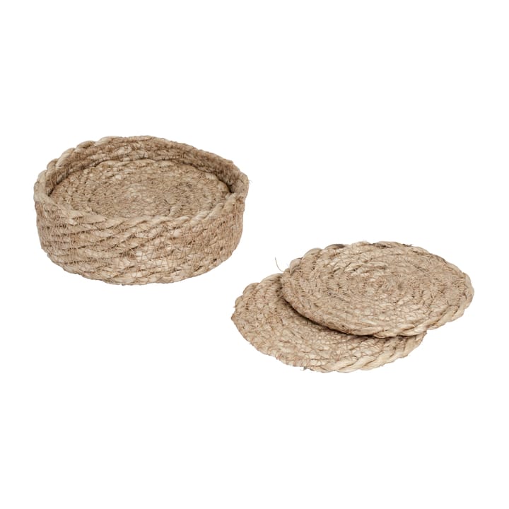 Elin coasters Ø10,5 cm 6-pak, Naturgrå Dixie