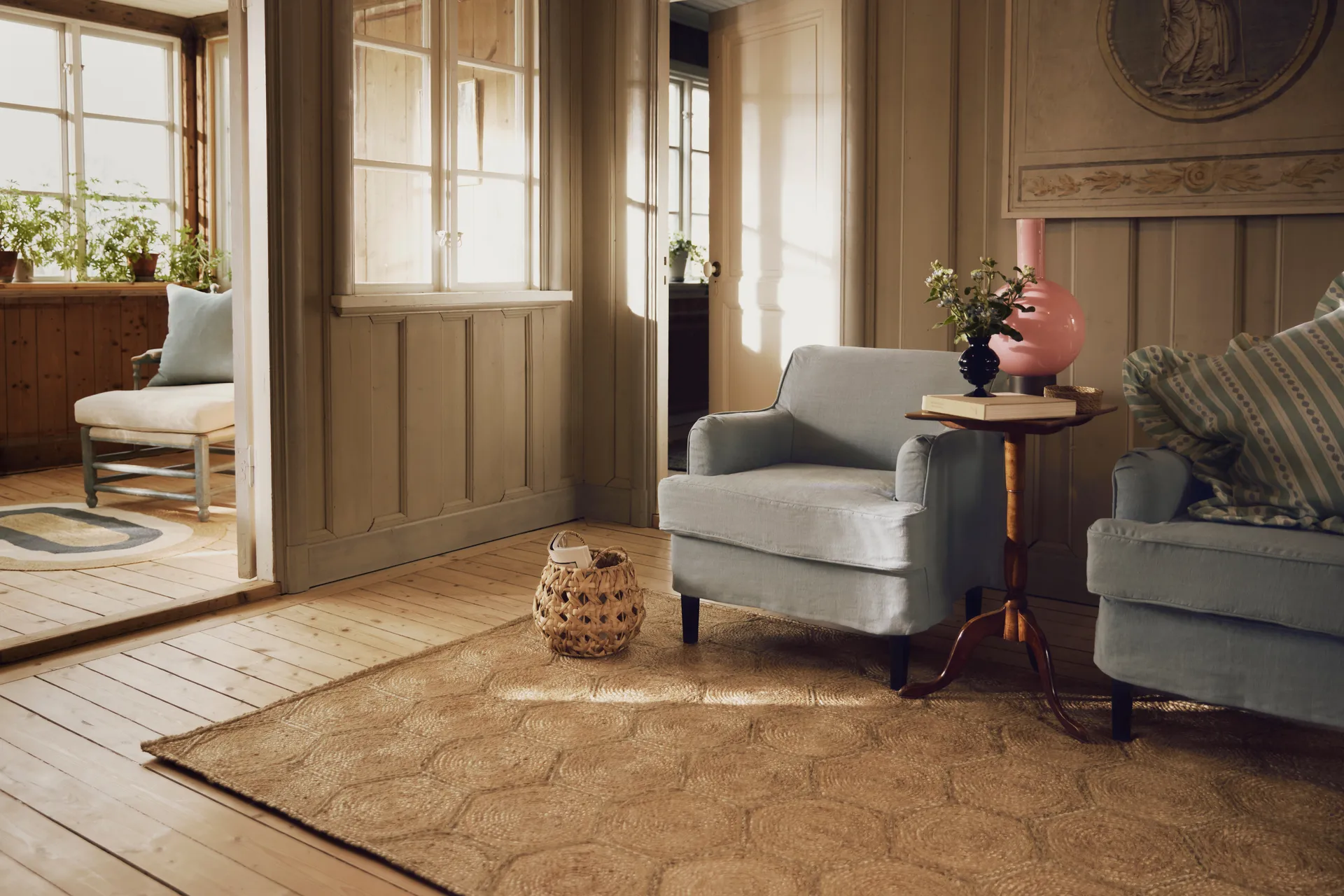 Elin tæppe, Honey comb natural, 160x230 cm Dixie