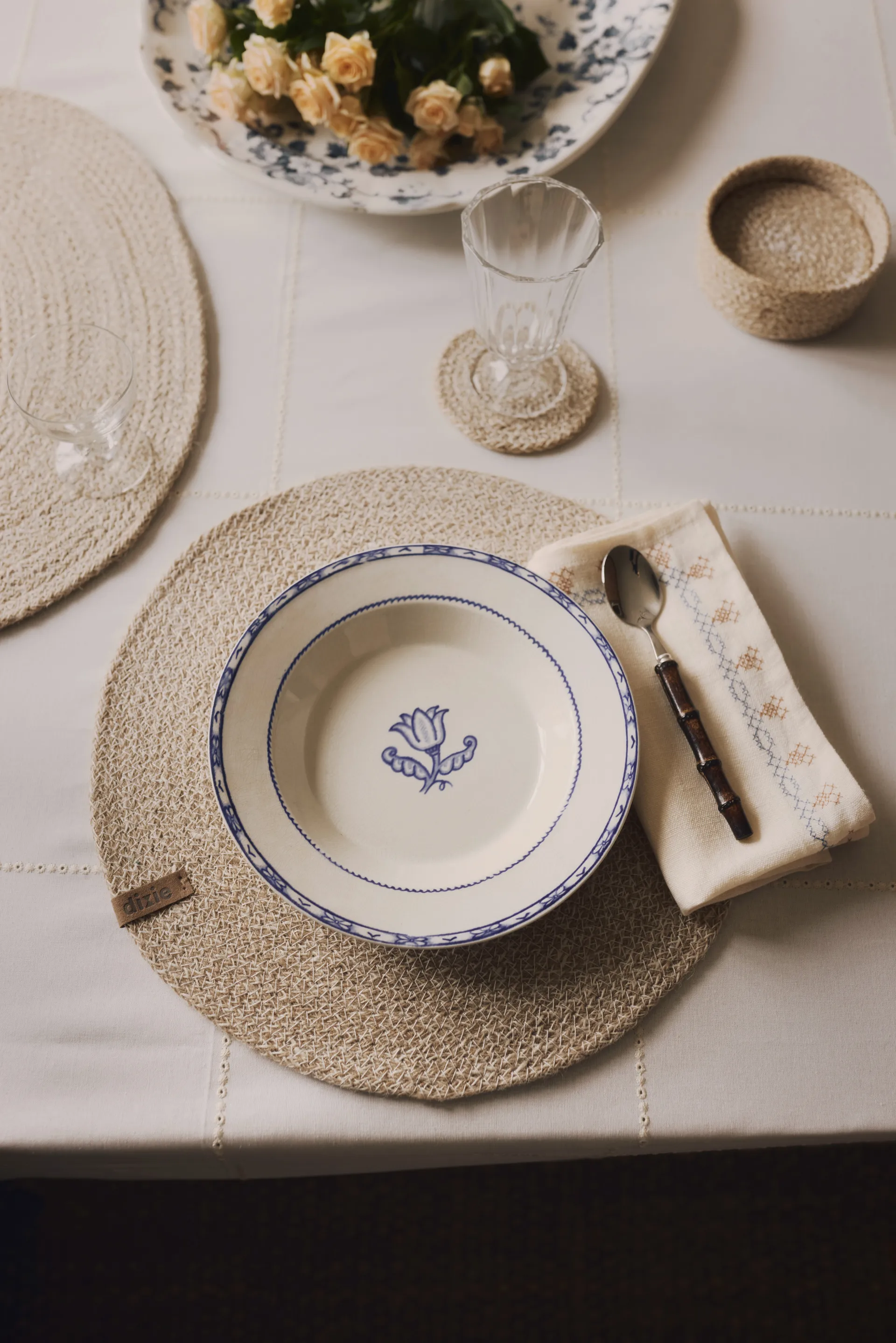 Ella glasbrikker Ø10,5 cm 6-pak, Beige Dixie