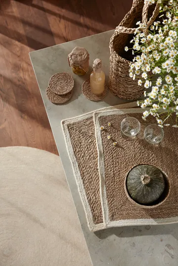 Emil dækkeserviet - natur-hvid - Dixie