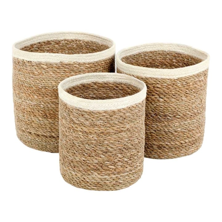 Emil kurv søgræs cylinder stor 3 stk, Sort Dixie