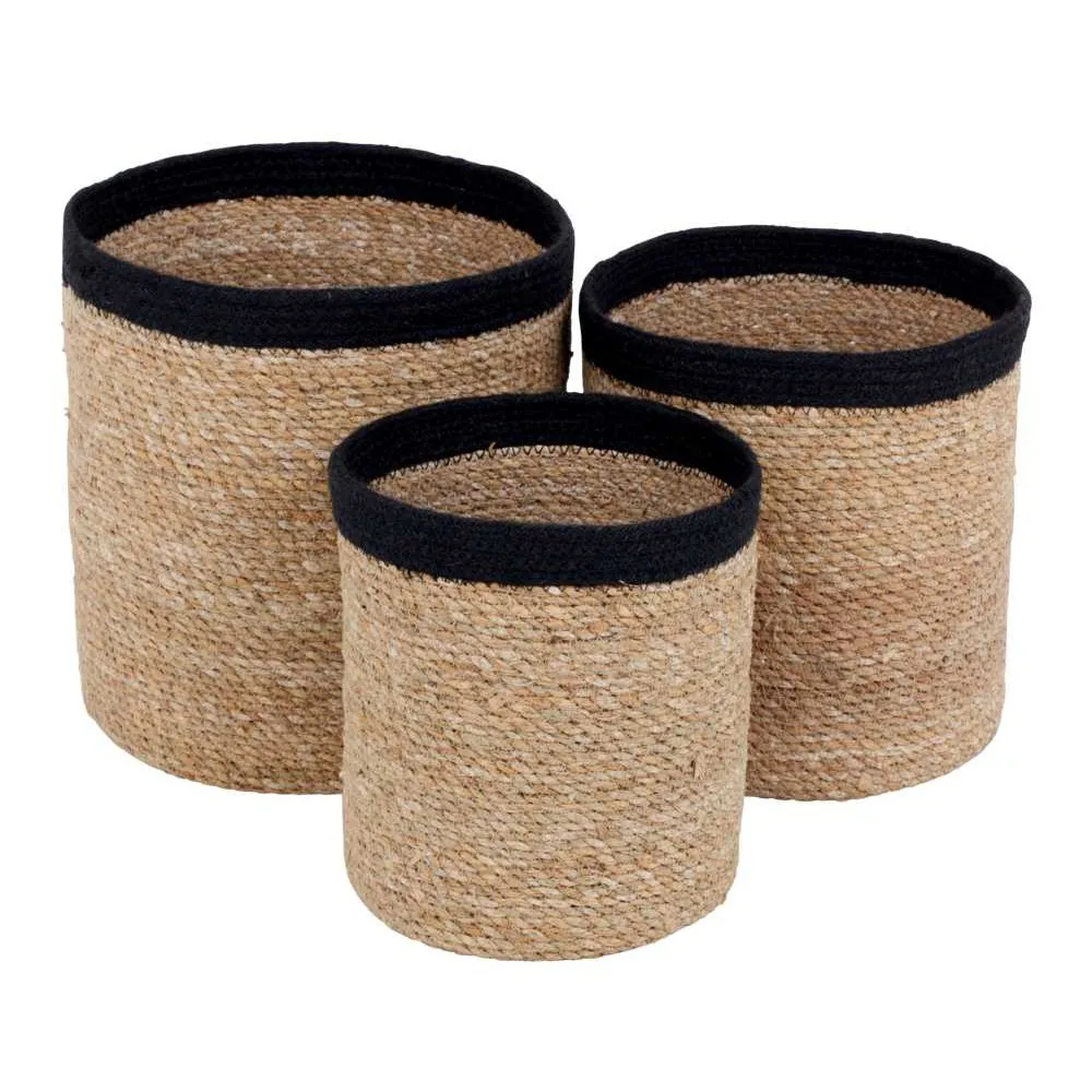 Dixie Emil kurv søgræs cylinder stor 3 stk Sort