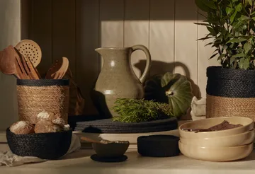 Emil kurv søgræs cylinder stor 3 stk - Sort - Dixie