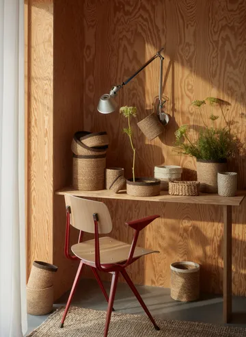 Emil opbevaringskurv 3-pak small - Natur/Brun - Dixie