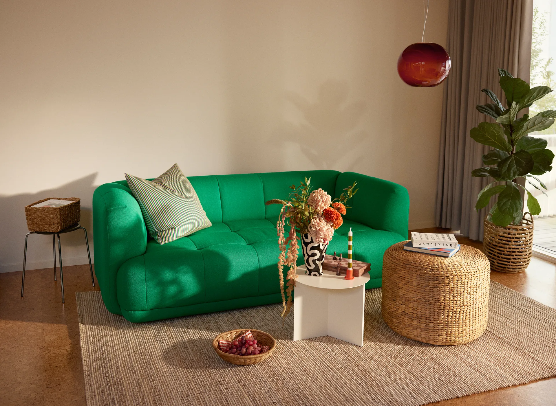 Filip tæppe, White melange, 160x230 cm Dixie