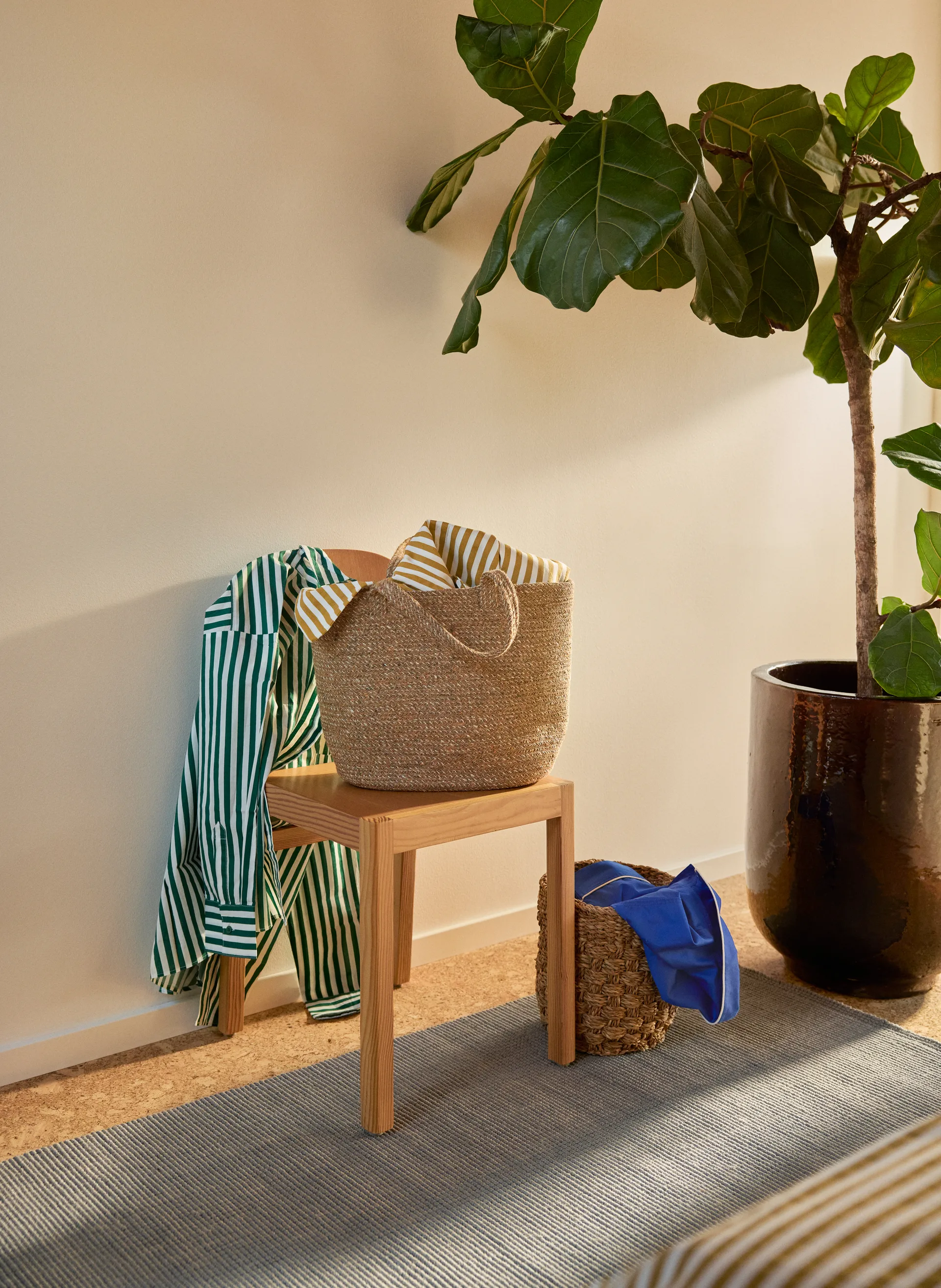 Fiona jutetæppe 80x180 cm, Cement grey Dixie