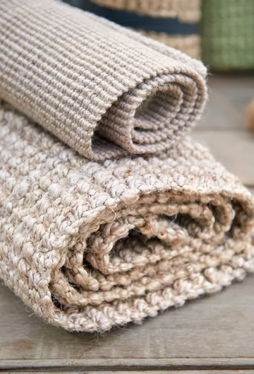 Fiona jutetæppe grå - 45x75 cm - Dixie