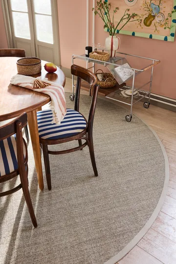 Jenny Sisal rundt tæppe - Natural grey Ø250 cm - Dixie