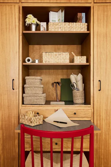 Lily opbevaringskasse panama 3 dele - Natural - Dixie