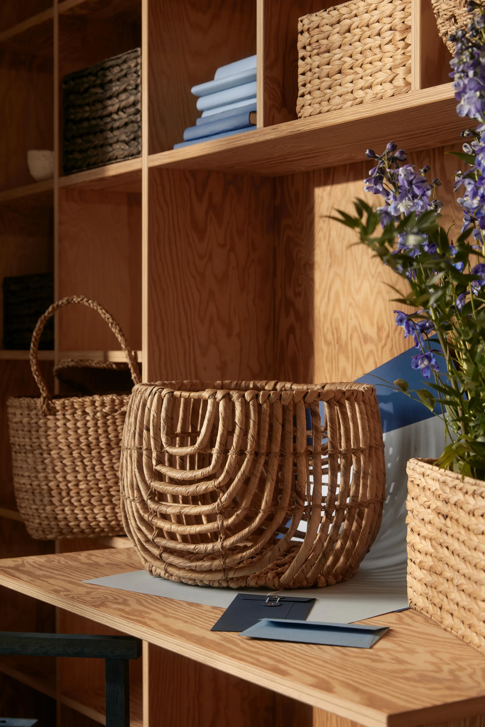 Lily opbevaringskurv small 3 stk., Natural Dixie