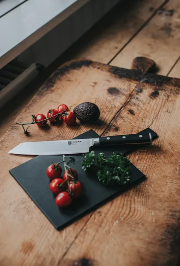 Asama Kiritsuke-kniv - Rustfrit stål, sort, 33 cm - Dorre