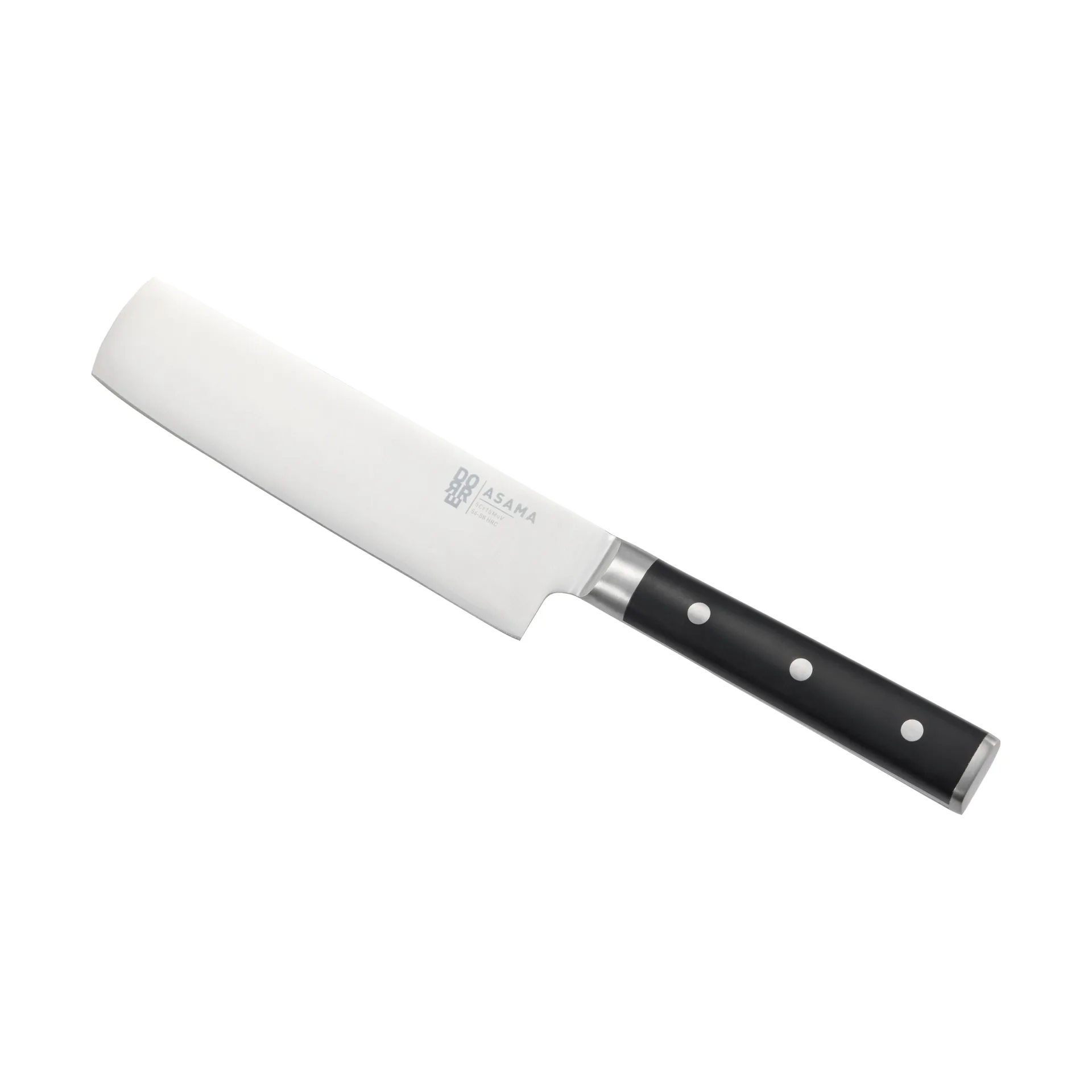 Asama Nakiri grøntsagshakker, Rustfrit stål, sort, 31 cm Dorre