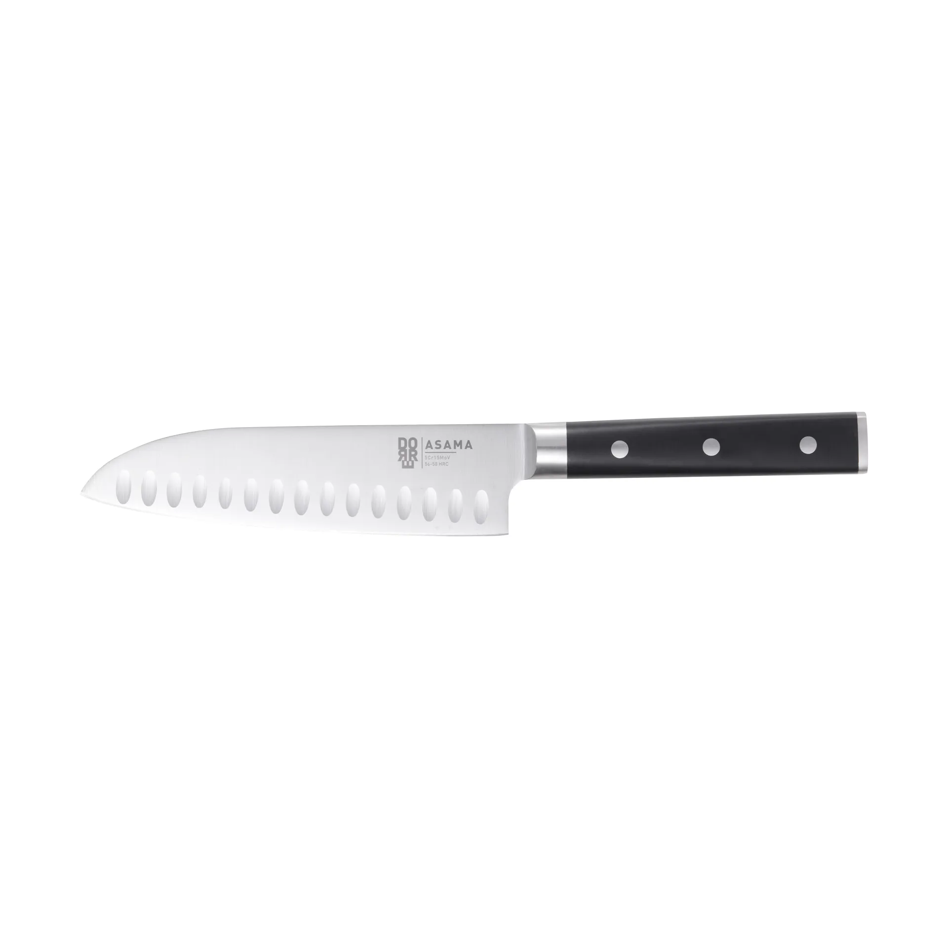 Asama santoku kokkekniv 18 cm, Rustfrit stål Dorre