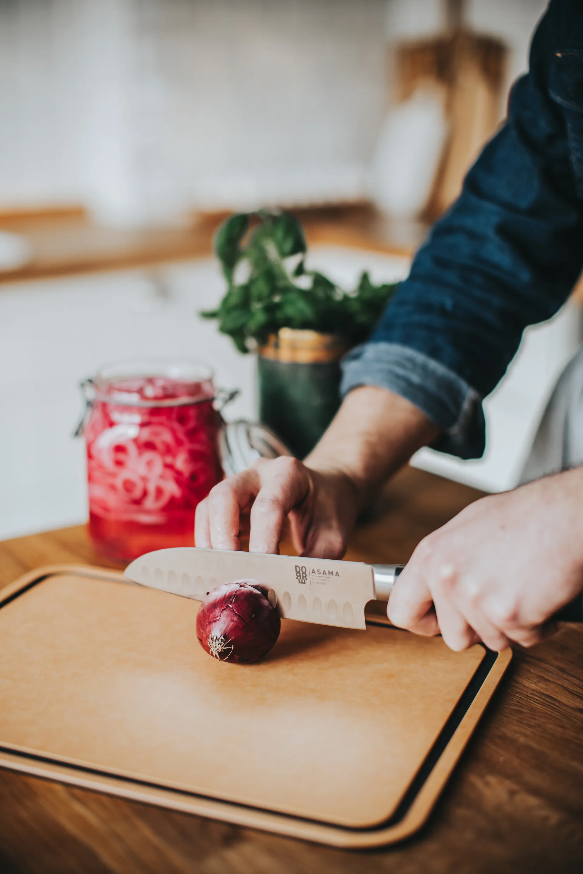 Asama santoku kokkekniv 18 cm, Rustfrit stål Dorre