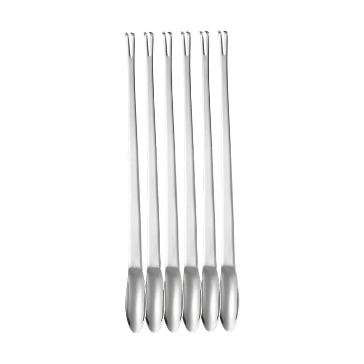 Classic skaldyrsgaffel - Rustfrit stål, 6-pak, 24,5 cm - Dorre