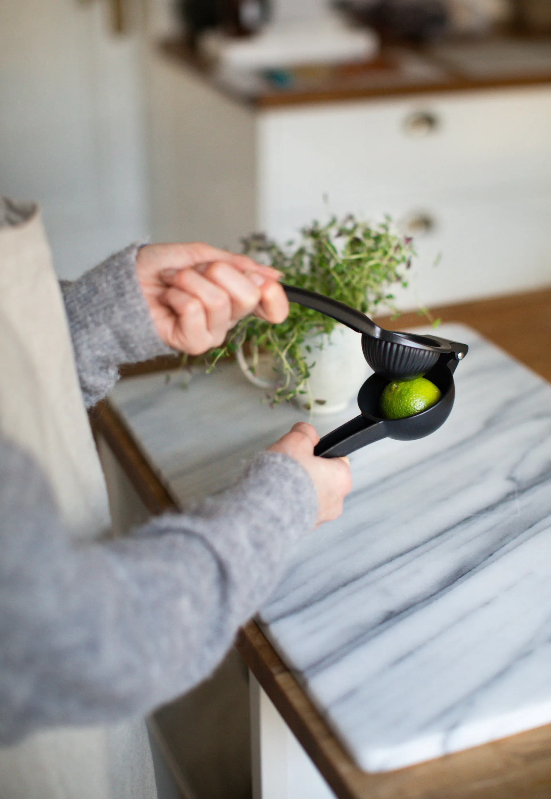 Cyra citruspresser aluminium, Sort Dorre