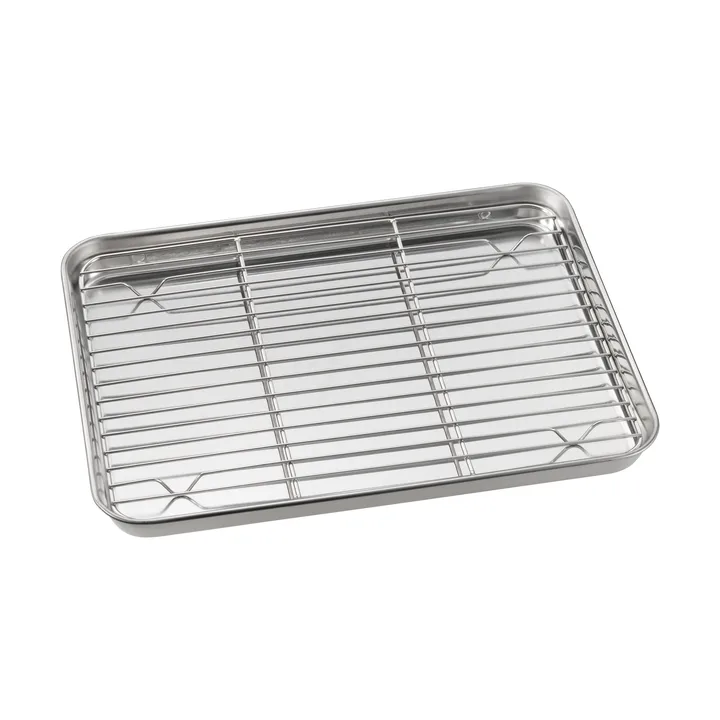 Gili gastroblech - Rustfrit stål, med rist, 31,5x24,5 cm - Dorre