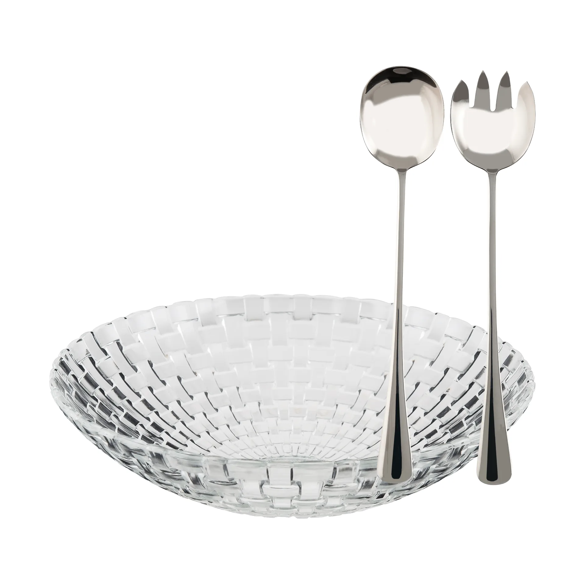 Dorre Glitter salatskålsæt Glas-rustfrit stål, 3 dele