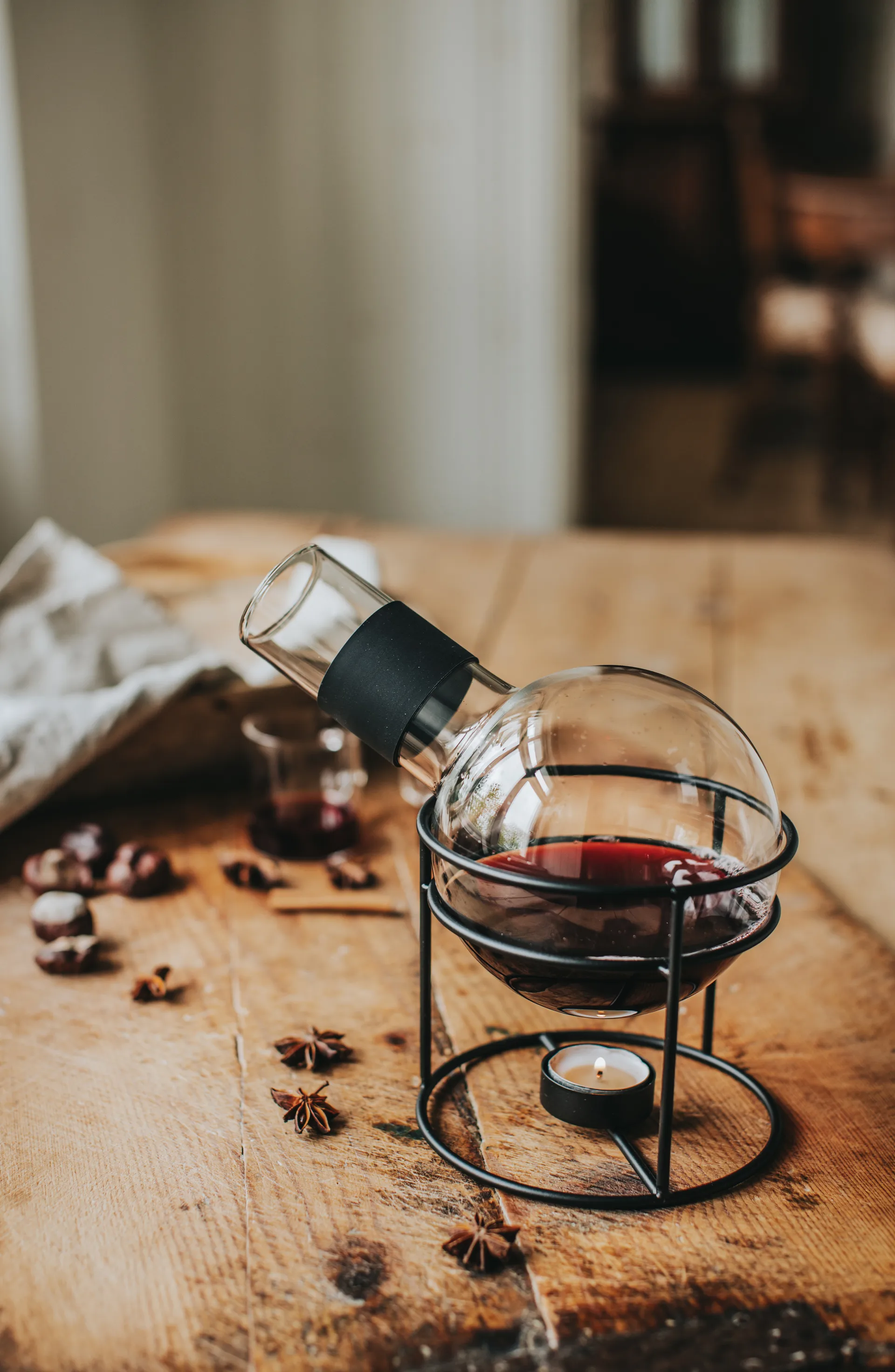 Glora gløggkolbe glas 1,3 l, Sort Dorre