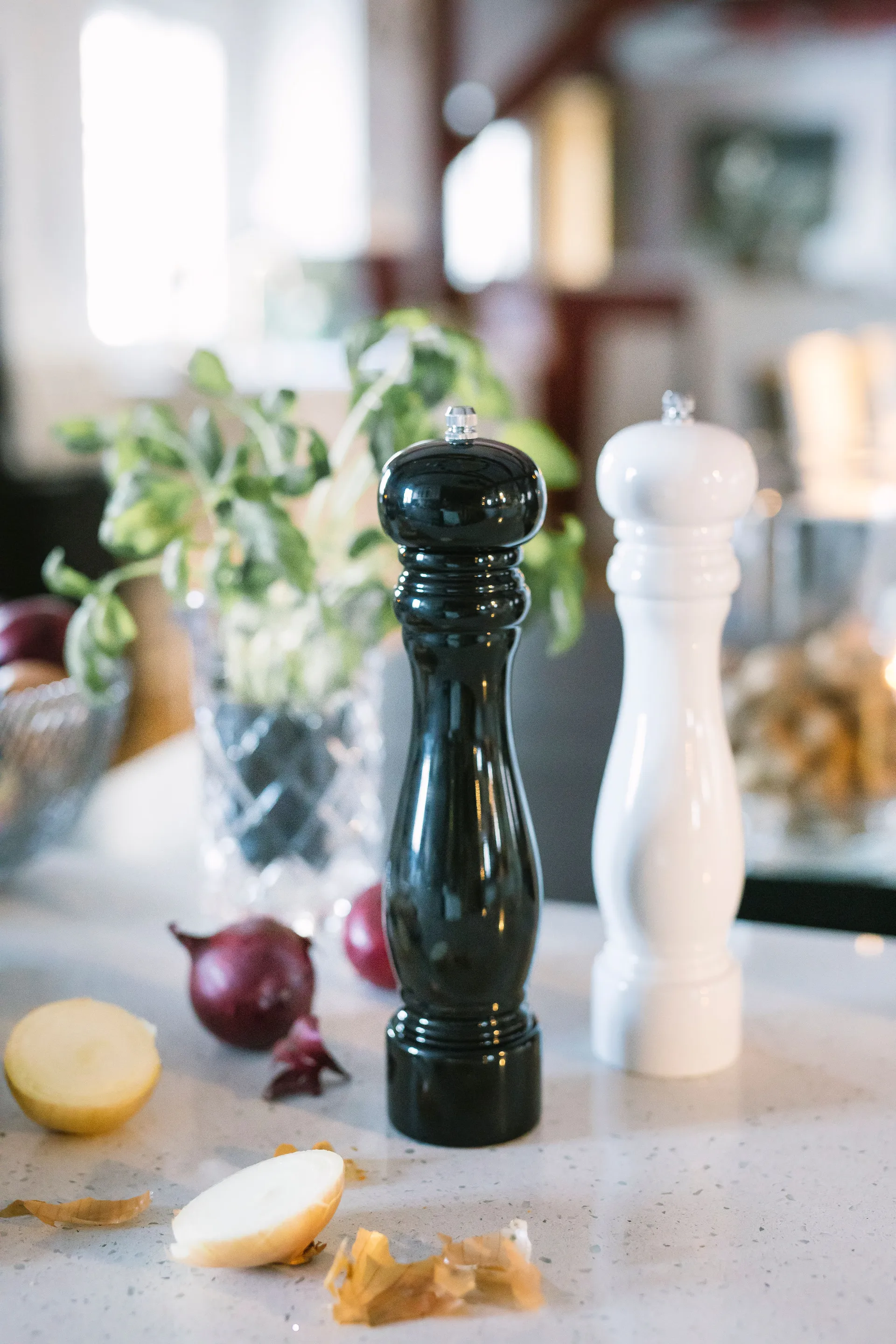 Karou peber- og saltsæt højglans 27 cm, Hvid Dorre