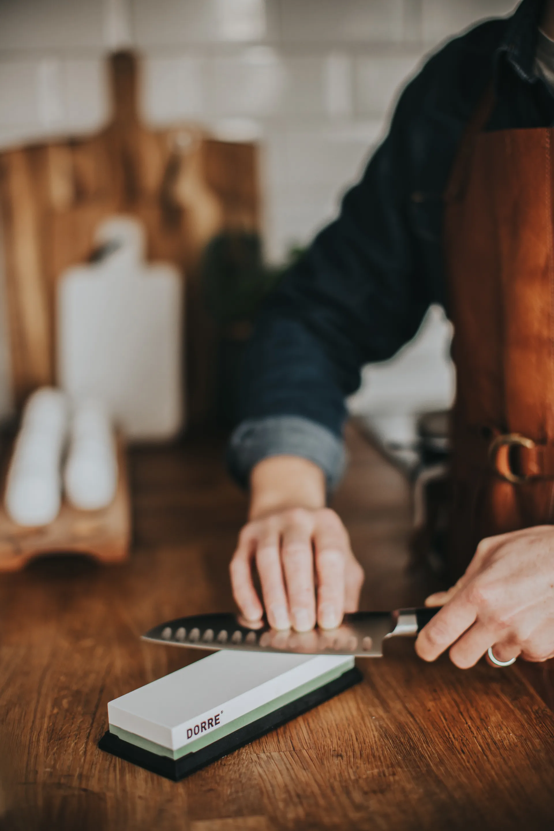 Suri slibesten gummibase 18x6x3 cm, 1000/3000 grit Dorre