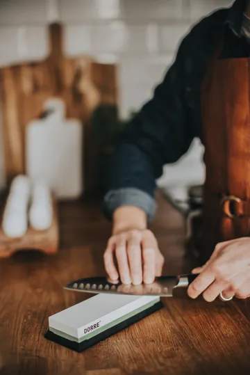 Suri slibesten gummibase 18x6x3 cm - 1000/3000 grit - Dorre