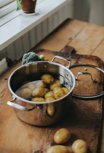 Trivence gryde - Rustfrit stål, glaslåg, 7 L - Dorre