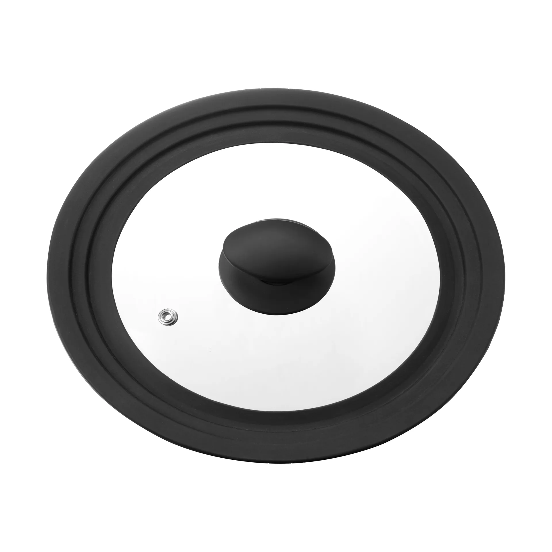 Una universal lås 20/22/24 cm, Glas-sort silikone Dorre