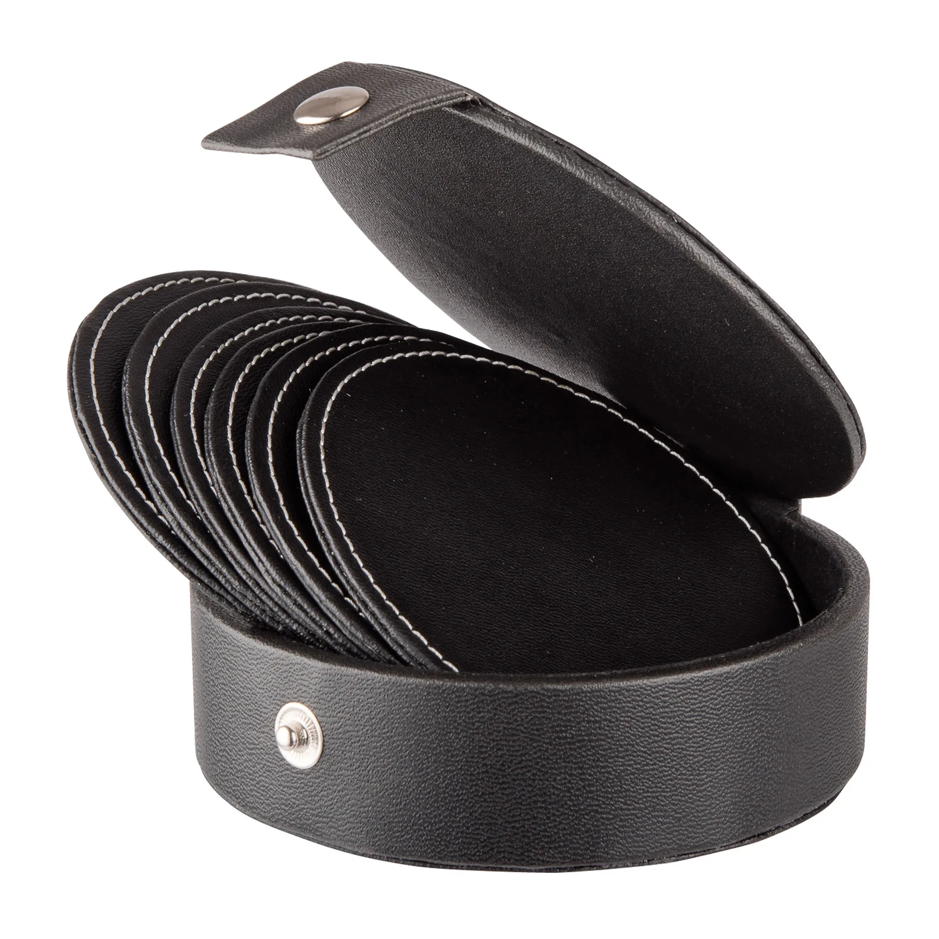 Visby glasbrikker Ø10 cm 6-pak, Sort Dorre